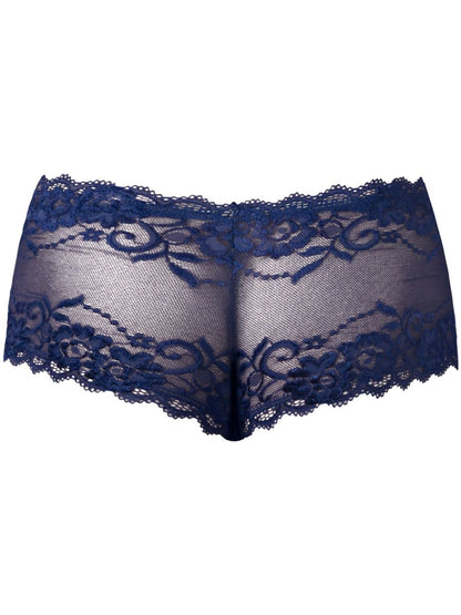 Male Power Men's Underwear 127-280 Sassy Lace Mini Short Sheer Pouch Color Navy