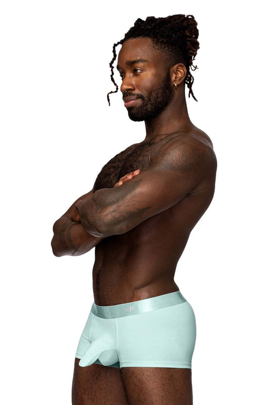 Male Power Men's Underwear 129-281 Easy Breezy Mini Short with Sleeve Color Aqua