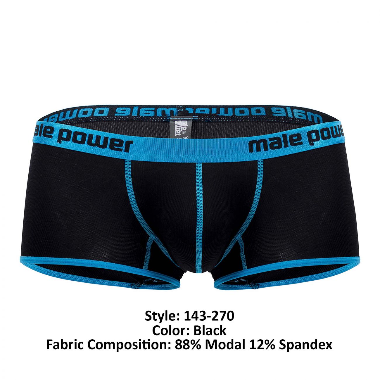 Male Power Men's Underwear 143-270 Casanova Uplift Mini Short Color Black