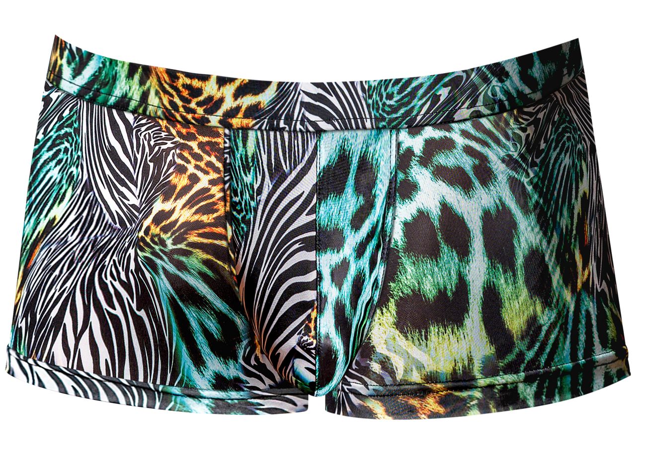 Male Power Men's Underwear 143-295 Go Wild Uplift Mini Short Color Multi Animal