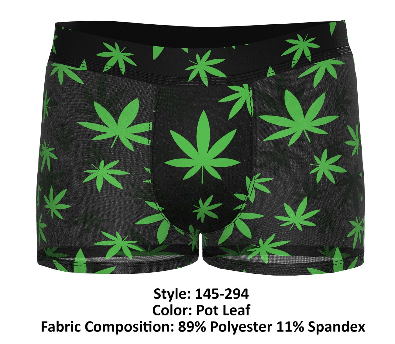 Male Power Men's Underwear 145-294 Hazy Dayz Pouch Short Color Pot Leaf