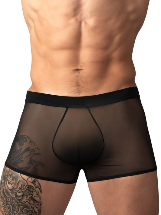Male Power Men's Underwear 145-307 Mesh 2 Mini Short Trunks Color Black