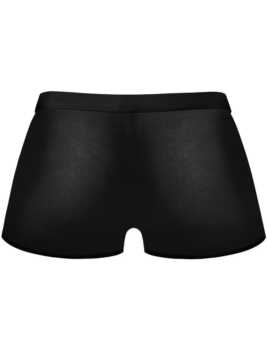 Male Power Men's Underwear 145-307 Mesh 2 Mini Short Trunks Color Black