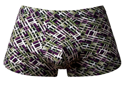 Male Power Men's Underwear 148-303 Gridlocked Strappy Back Short Color Printed