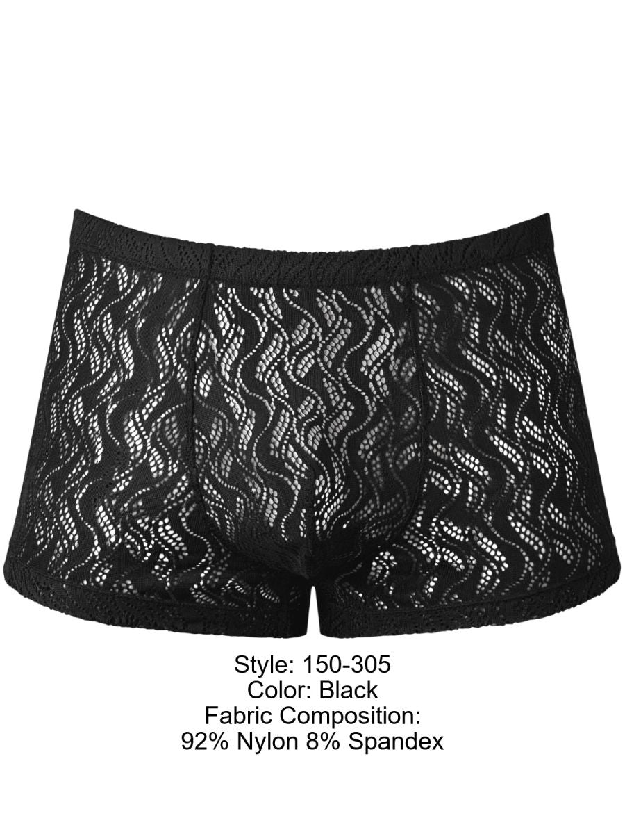 Male Power Men's Underwear 150-305 Ripple Pouch Short Trunks Color Black