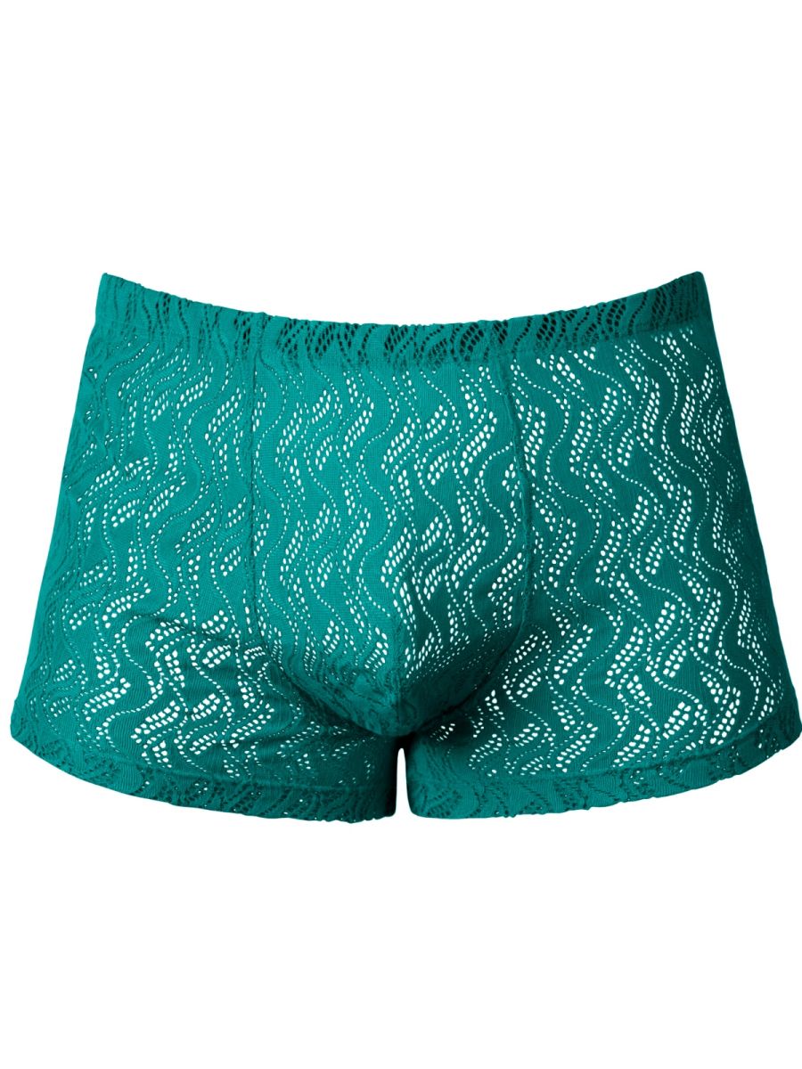 Male Power Men's Underwear 150-305 Ripple Pouch Short Trunks Color Teal