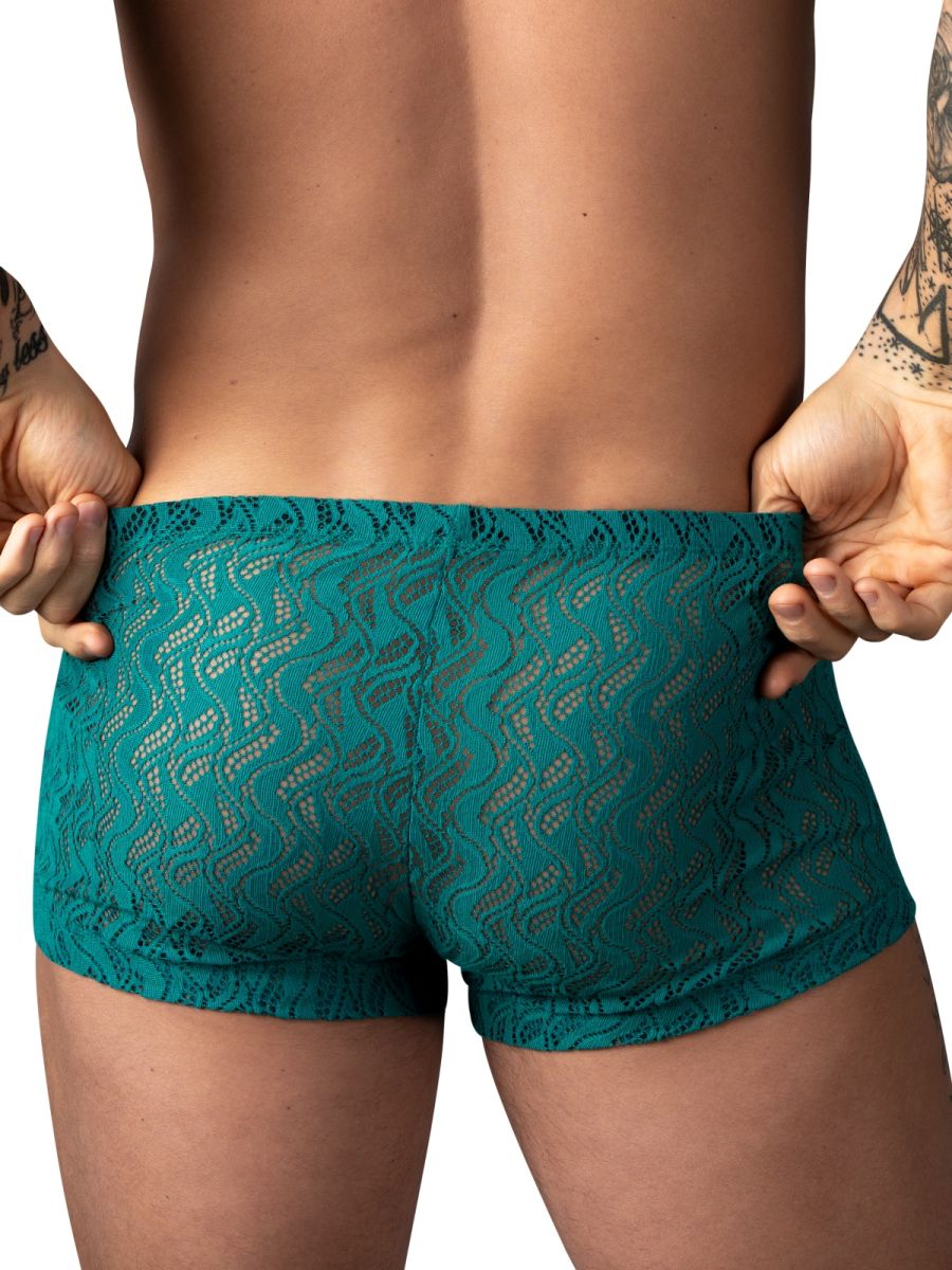 Male Power Men's Underwear 150-305 Ripple Pouch Short Trunks Color Teal