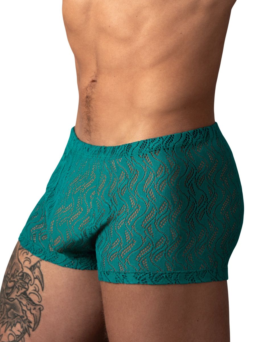 Male Power Men's Underwear 150-305 Ripple Pouch Short Trunks Color Teal
