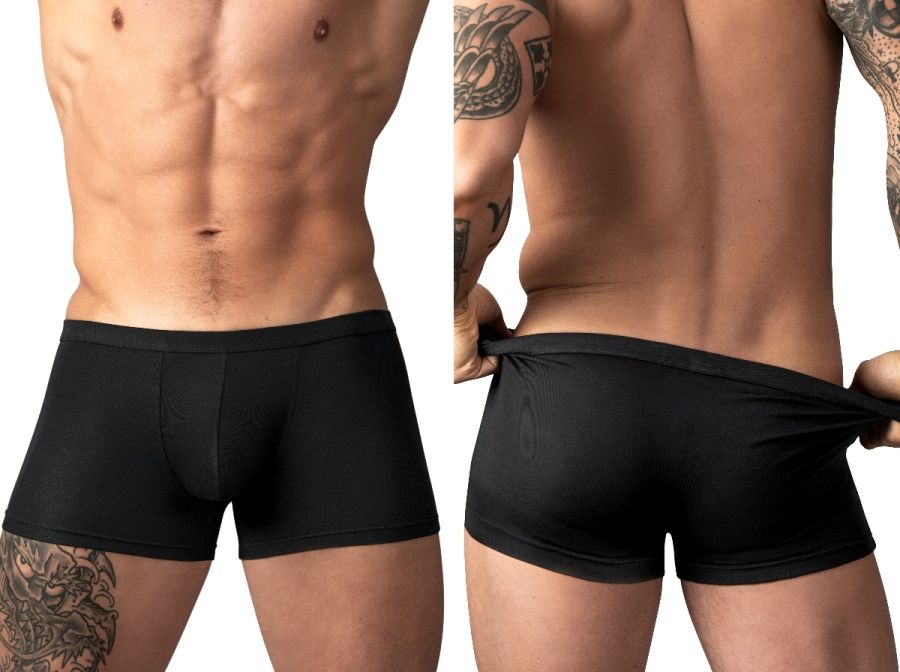 Male Power Men's Underwear 150-308 Eco Cozy Pouch Short Trunks Color Black