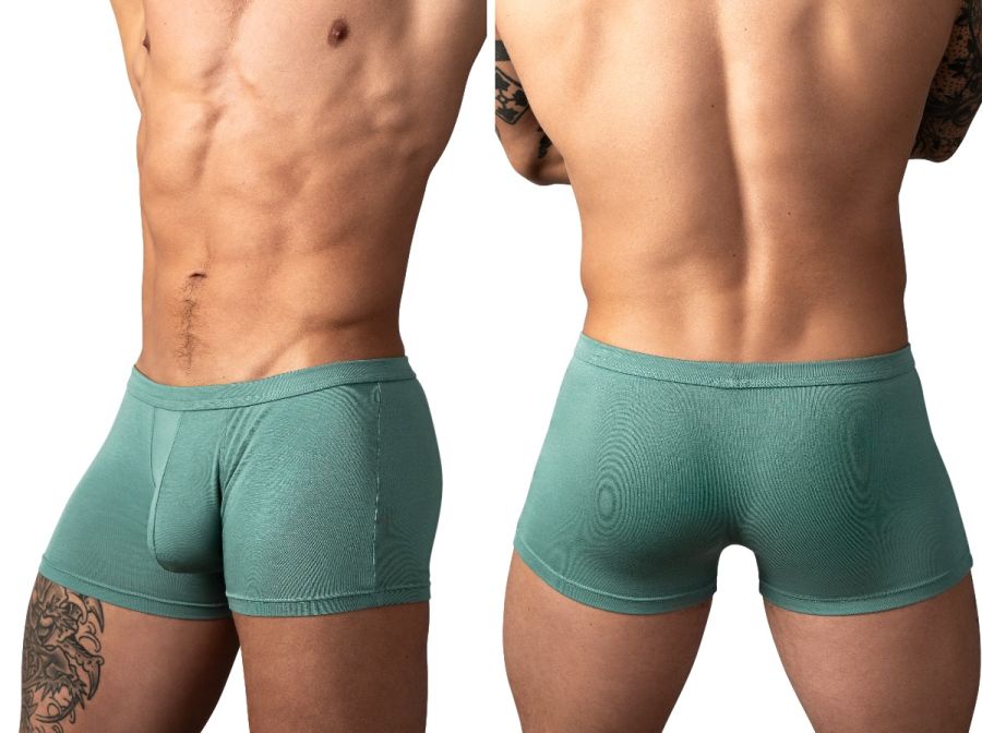 Male Power Men's Underwear 150-308 Eco Cozy Pouch Short Trunks Color Green
