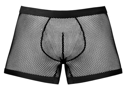 Male Power Men's Underwear 152-11C Fishnet 2 Pouch Short Color Black