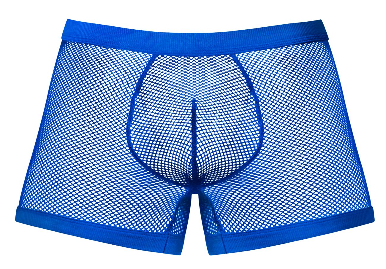 Male Power Men's Underwear 152-11C Fishnet 2 Pouch Short Color Royal