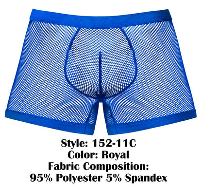 Male Power Men's Underwear 152-11C Fishnet 2 Pouch Short Color Royal