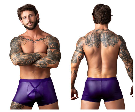 Male Power Men's Underwear 152-302 Eggplant Crossover Short Color Plum