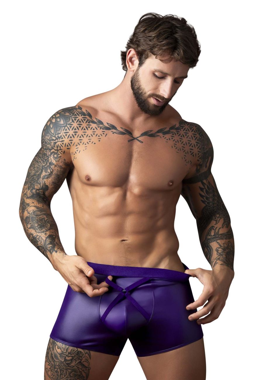 Male Power Men's Underwear 152-302 Eggplant Crossover Short Color Plum