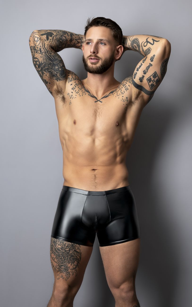 Male Power Men's Underwear 153-301 Liquid Onyx 2.0 Pouch Short Color Black