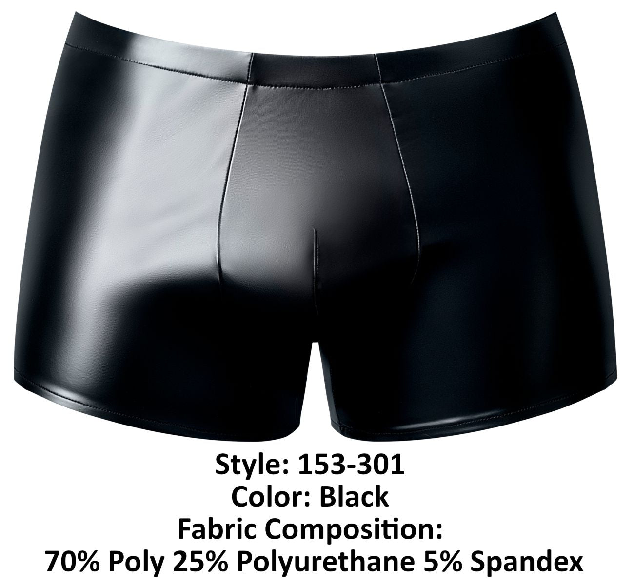 Male Power Men's Underwear 153-301 Liquid Onyx 2.0 Pouch Short Color Black