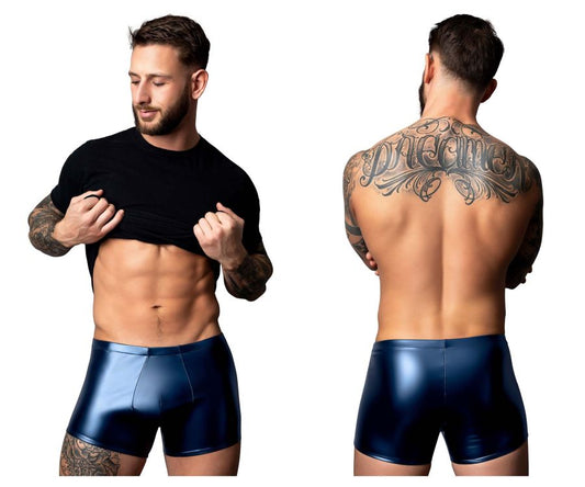 Male Power Men's Underwear 153-301 Liquid Onyx 2.0 Pouch Short Color Blue
