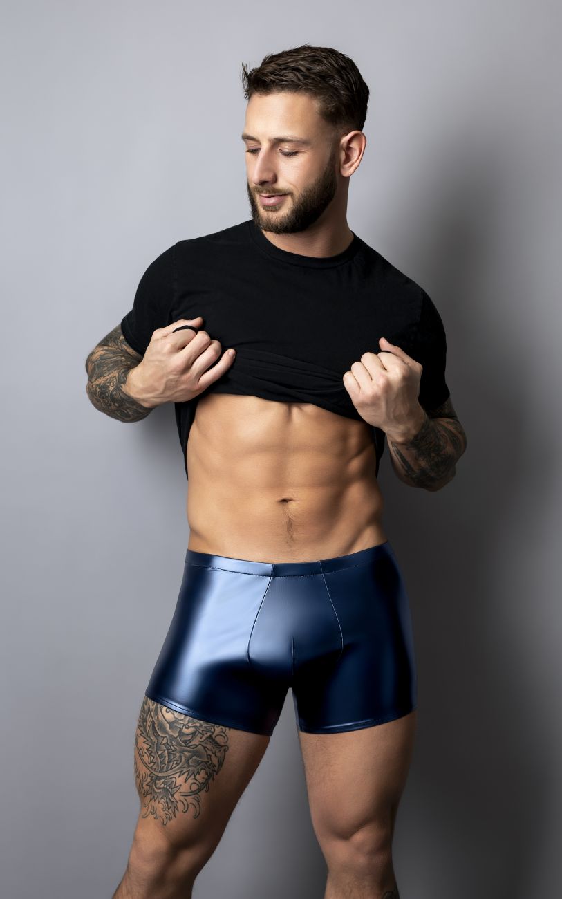 Male Power Men's Underwear 153-301 Liquid Onyx 2.0 Pouch Short Color Blue