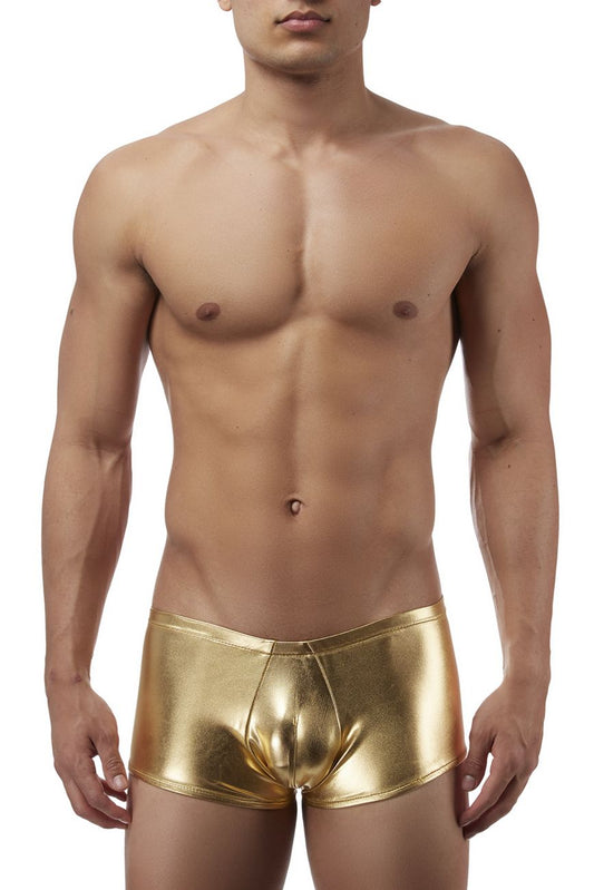 Male Power Heavy Metal Mini Short Boxer Briefs - Gold