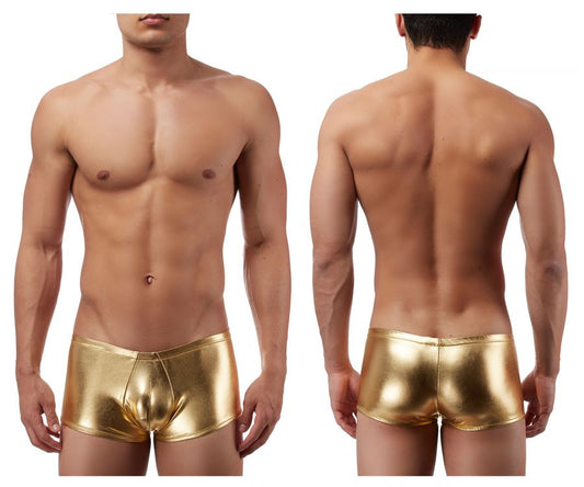 Male Power Heavy Metal Mini Short Boxer Briefs - Gold