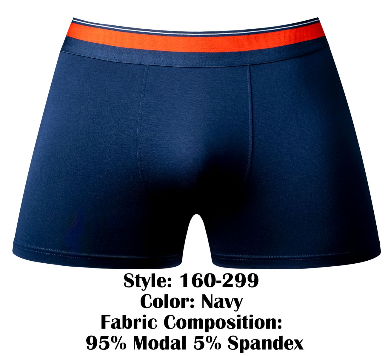 Male Power Men's Underwear 160-299 Soo Cumfy Boxer Brief Color Navy