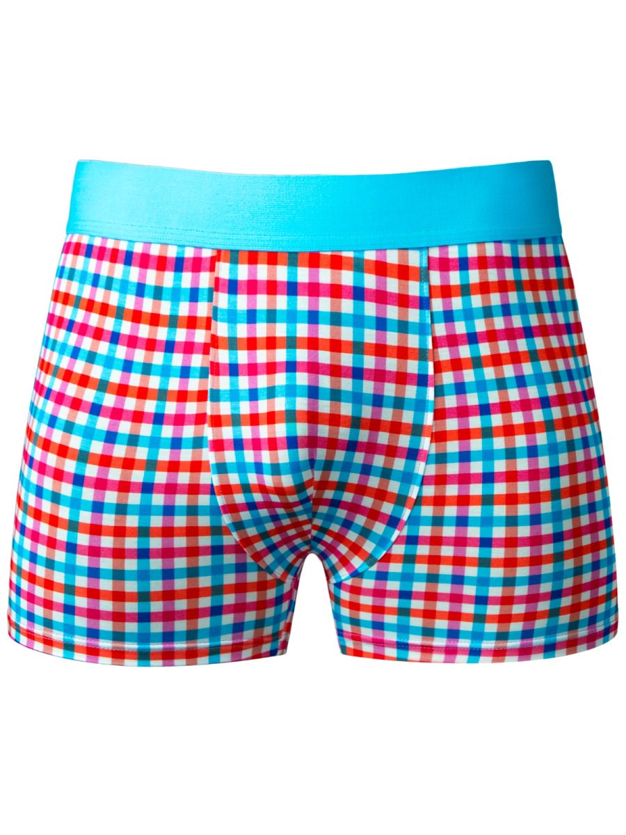 Male Power Men's Underwear 160-306 So Comfy Gingham Boxer Brief in Gingham Print Color Gingham Print