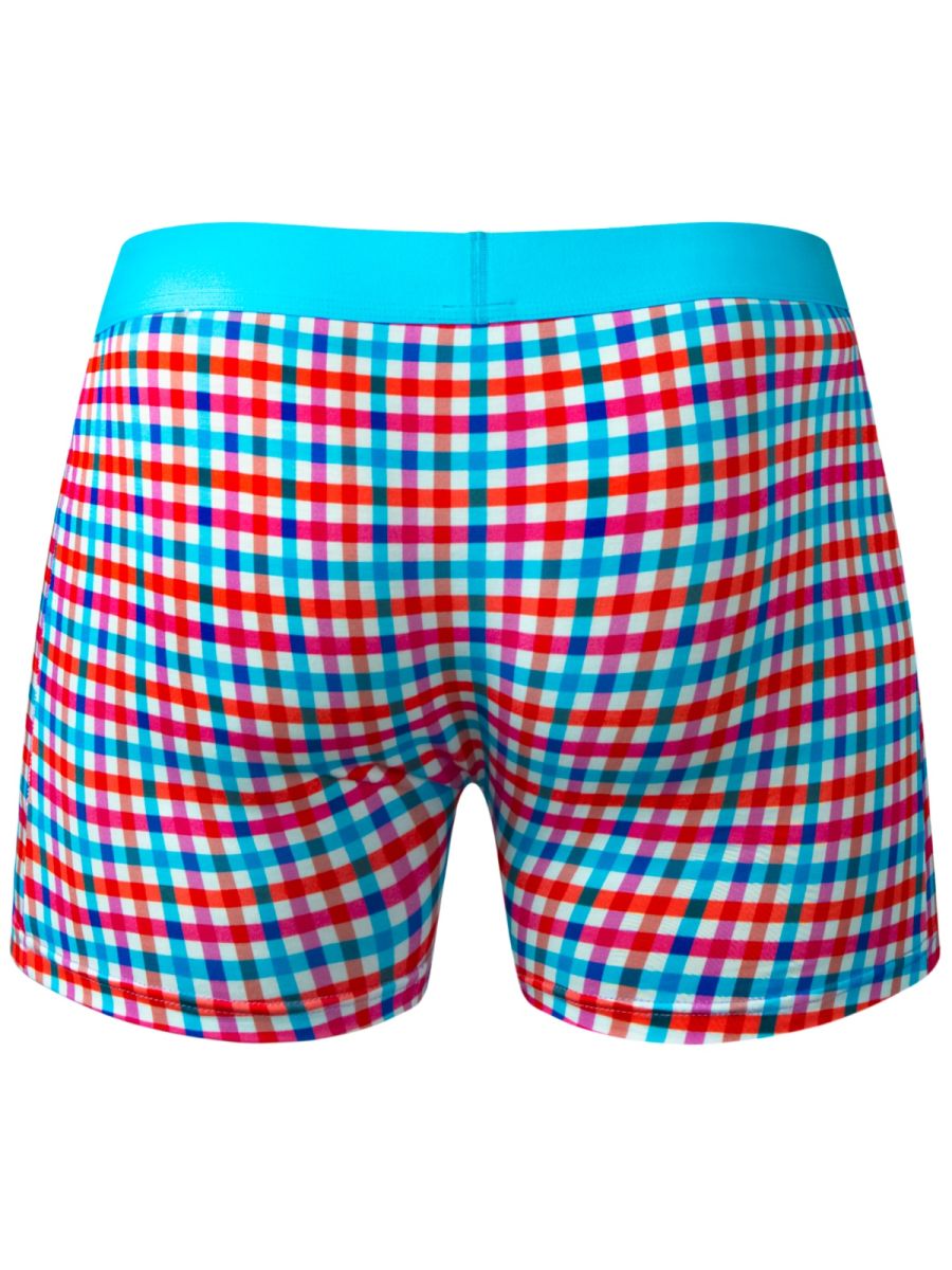 Male Power Men's Underwear 160-306 So Comfy Gingham Boxer Brief in Gingham Print Color Gingham Print