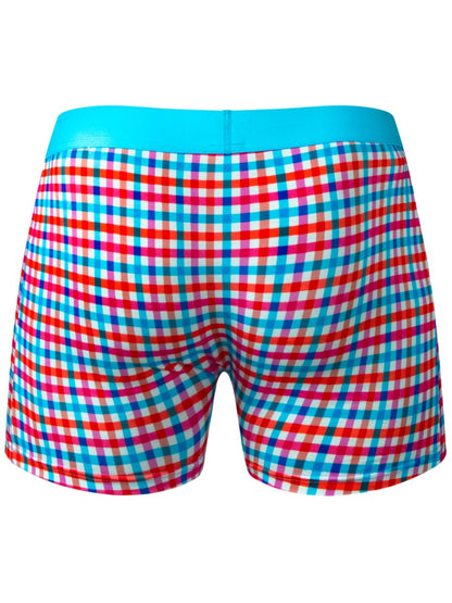 Male Power Men's Underwear 160-306 So Comfy Gingham Boxer Brief in Gingham Print Color Gingham Print
