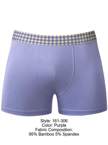 So Comfy Purple Gingham Boxer Brief - view 6