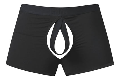 Open Ended Moonshine Front Elastic Cockring Black Trunk - view 4