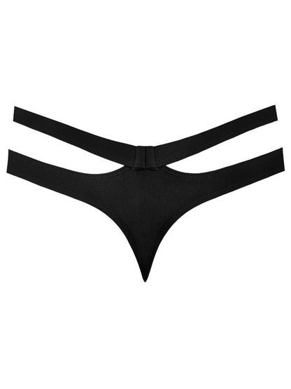 Eco Cozy Cutout Black Thong - view 5