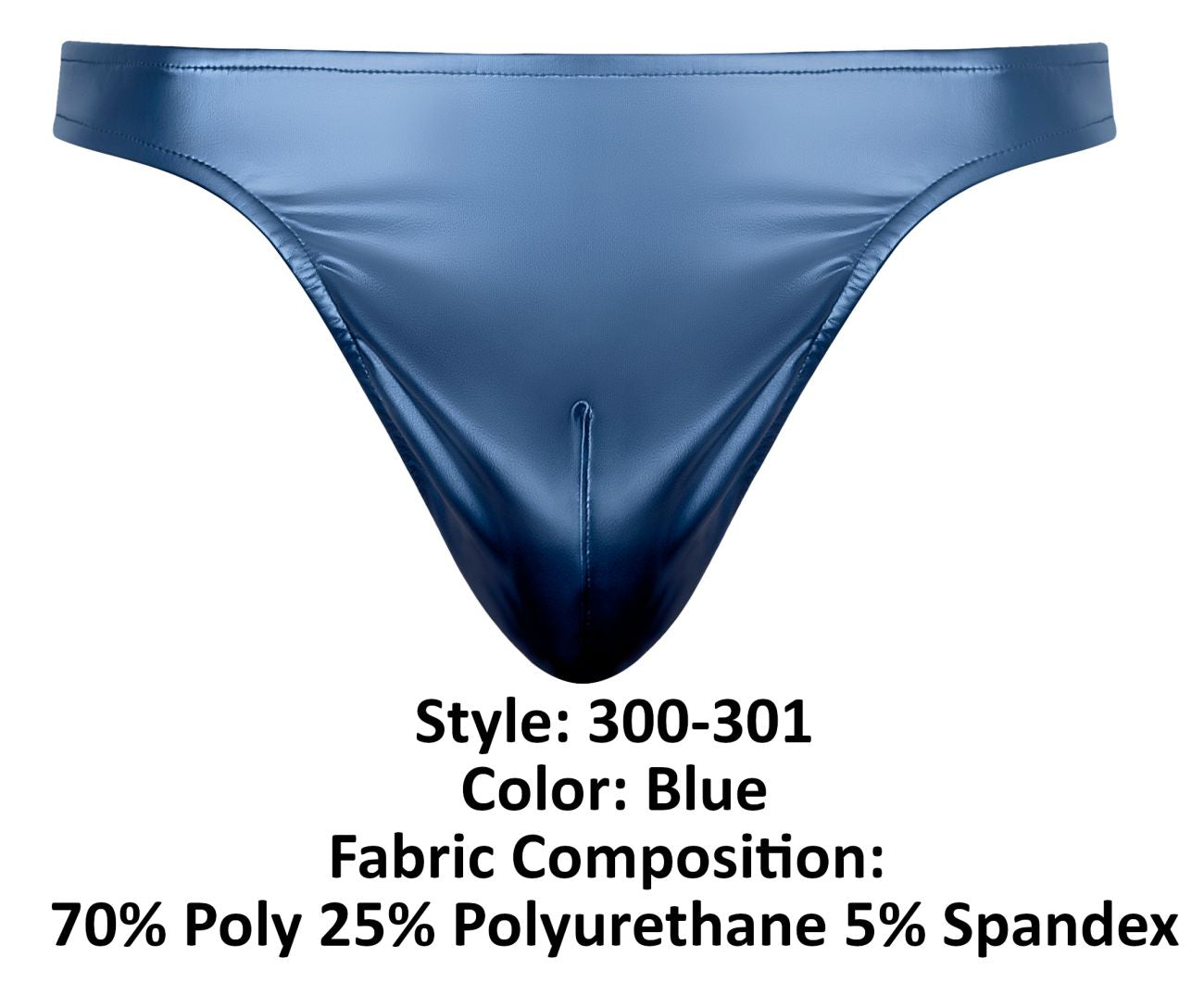 Male Power Men's Underwear 300-301 Liquid Onyx 2.0 Moonshine Color Blue