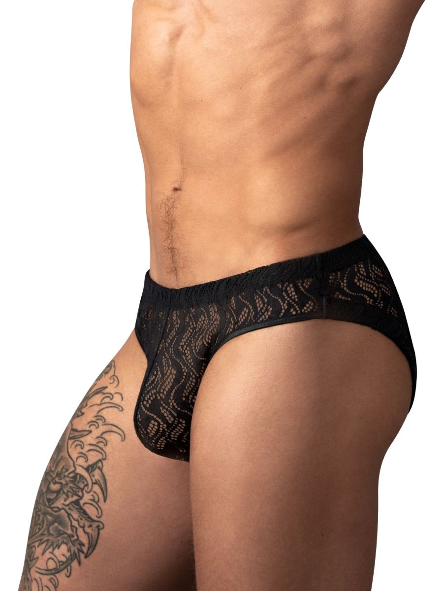 Male Power Men's Underwear 330-305 Ripple Moon Jockstrap Color Black