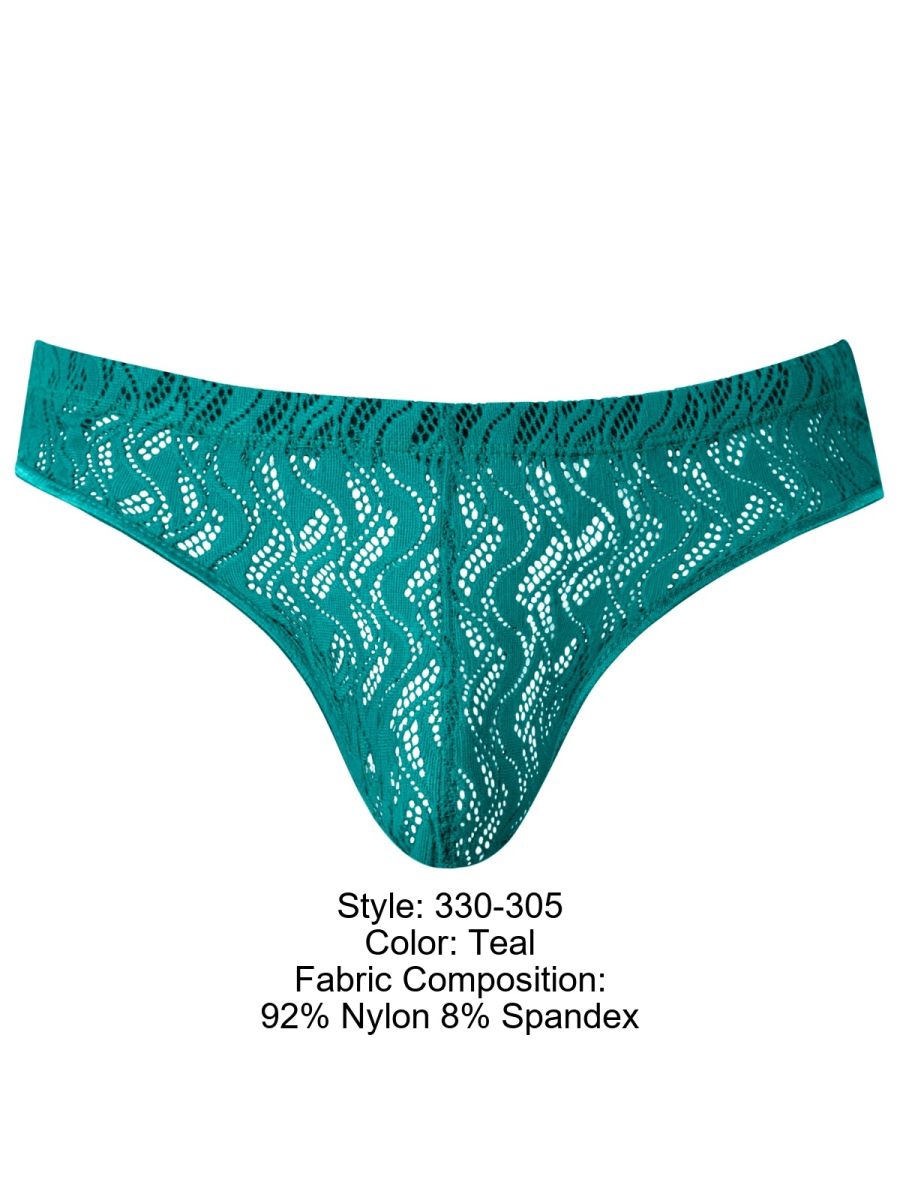 Male Power Men's Underwear 330-305 Ripple Moon Jockstrap Color Teal