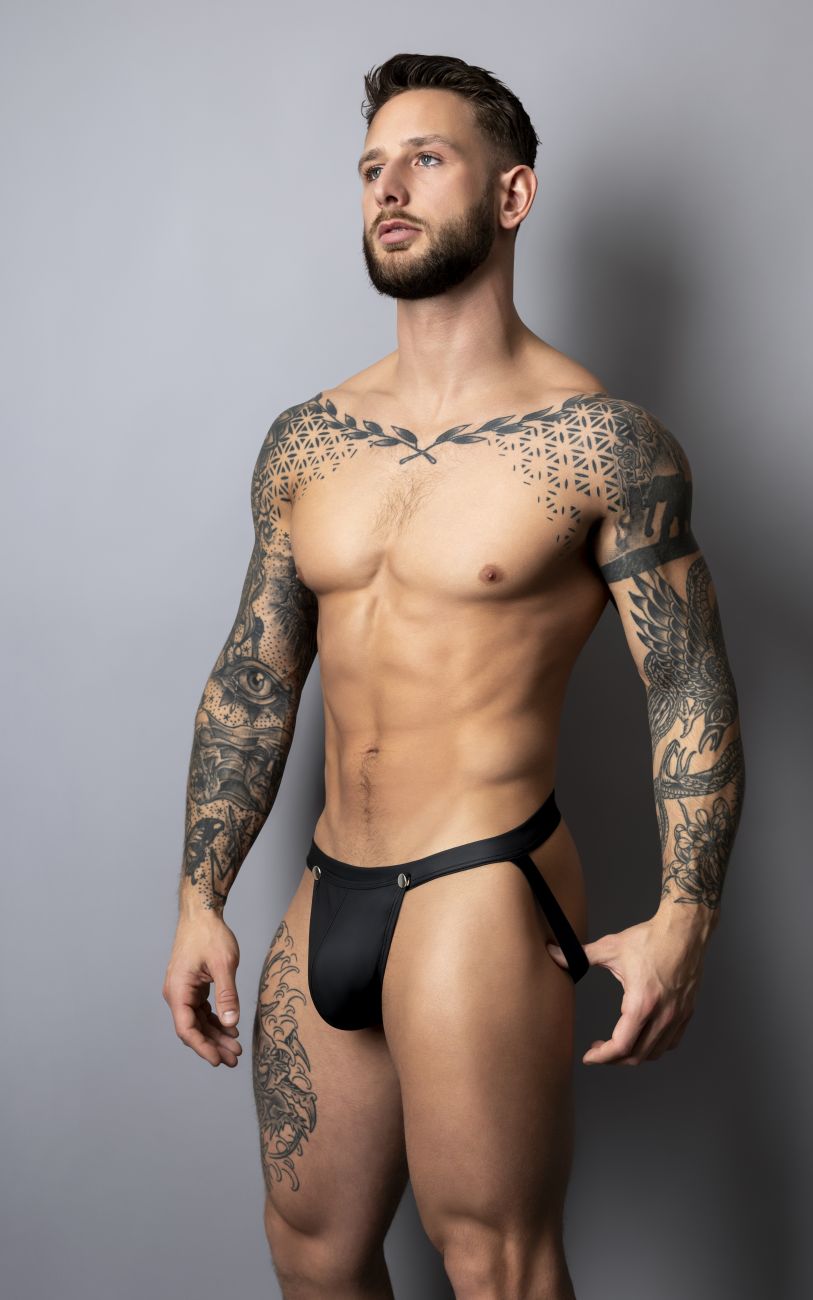 Male Power Men's Underwear 346-298 Oh Snap Snap Off Jock Color Black