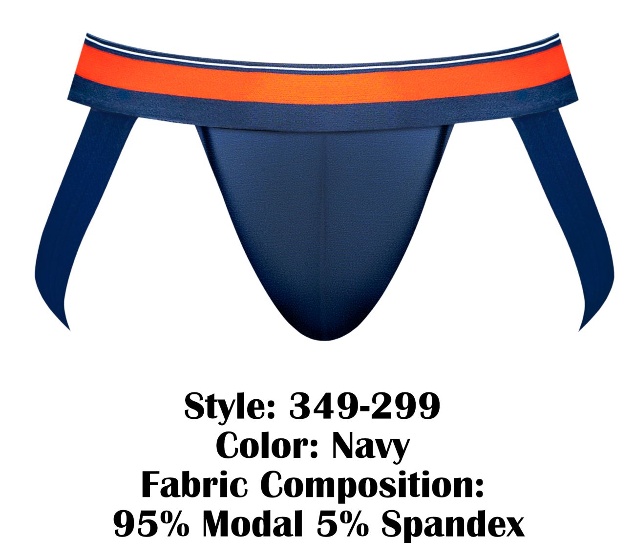 Male Power Men's Underwear 349-299 Soo Cumfy Jockstrap Color Navy