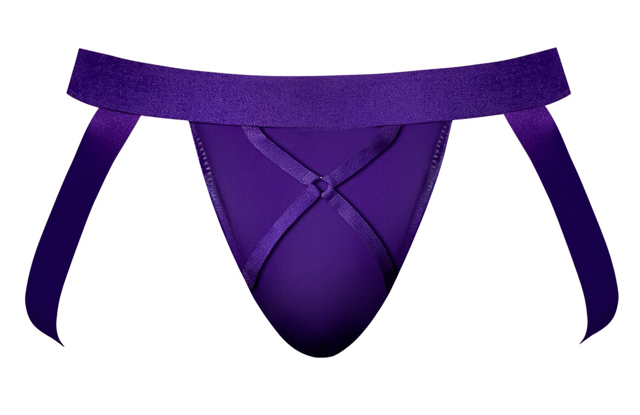 Male Power Men's Underwear 350-302 Eggplant Crossover Jock Color Plum