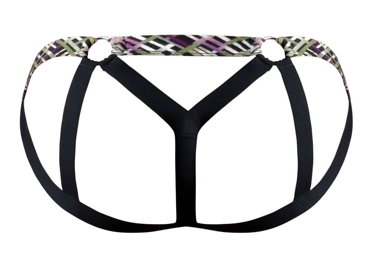 Male Power Gridlocked Strappy Ring Jock - Printed