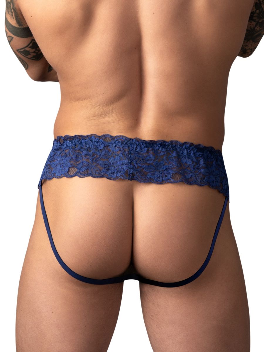 Male Power Men's Underwear 360-280 Sassy Lace Skirt Jock Color Navy
