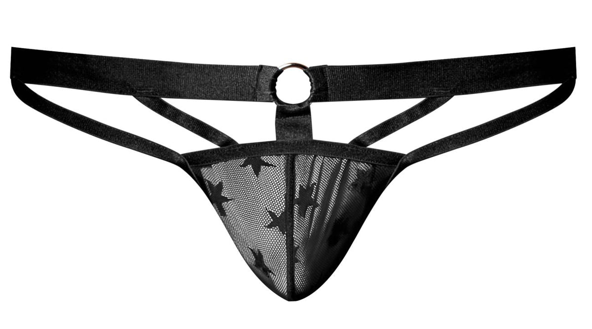 Love Star Jockstrap with Ring Black - view 4