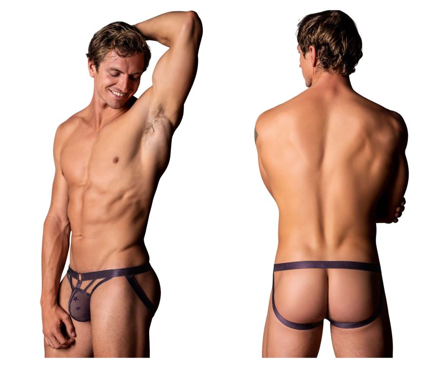 Male Power Men's Underwear 386-291 Love Star Jock with Ring Color Purple