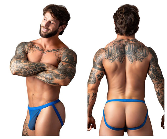 Male Power Men's Underwear 388-11C Fishnet 2 Jockstrap Color Royal