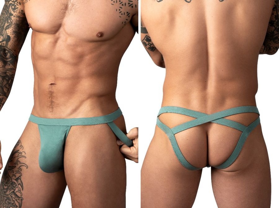 Male Power Men's Underwear 394-308 Eco Cozy Jockstrap Color Green