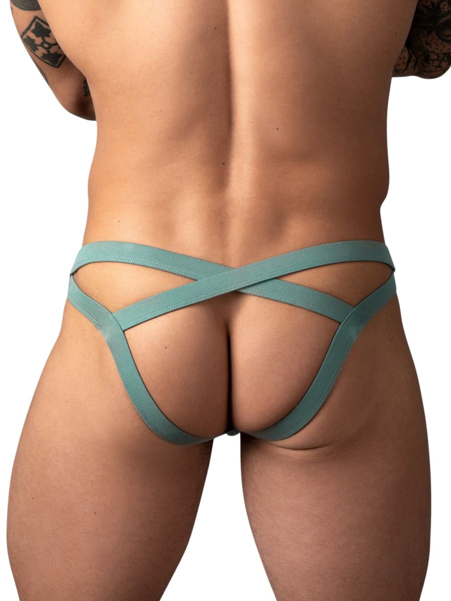 Male Power Men's Underwear 394-308 Eco Cozy Jockstrap Color Green