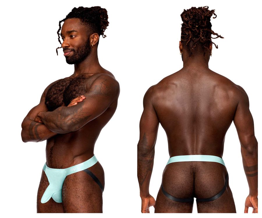 Male Power Men's Underwear 399-281 Easy Breezy Jock Sleeve Color Aqua