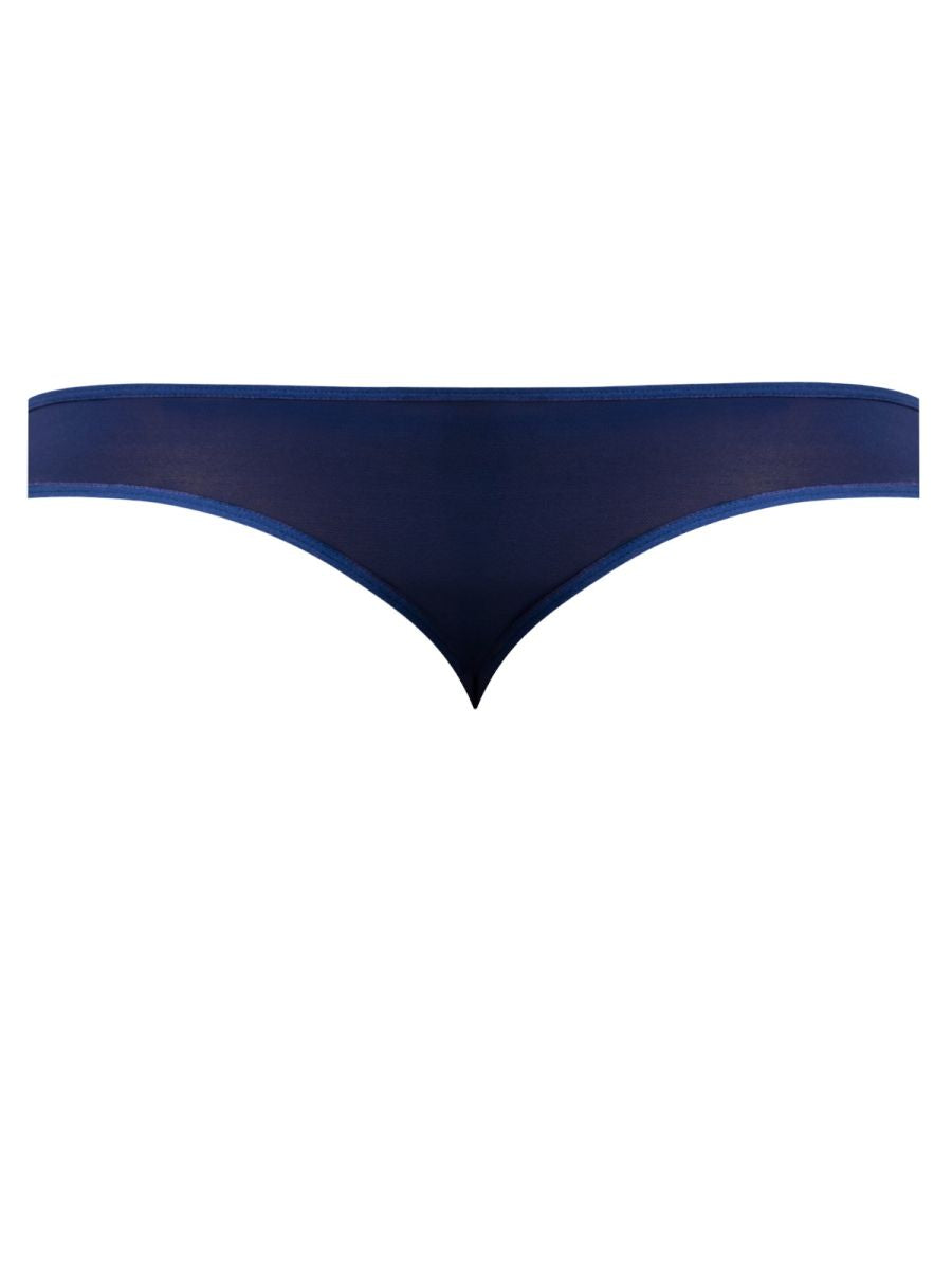 Male Power Men's Underwear 409-280 Sassy Lace Open Ring Thong Color Navy