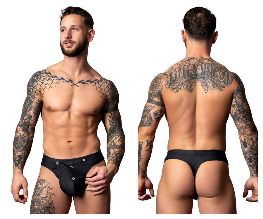 Male Power Men's Underwear 410-298 Oh Snap Snap off Thong Color Black