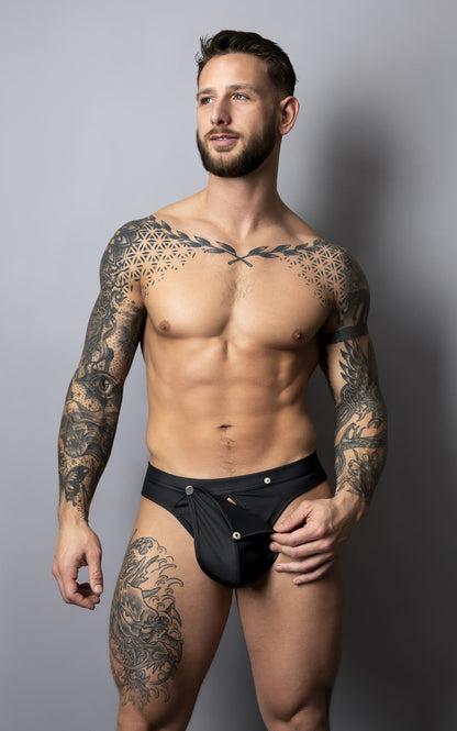 Male Power Men's Underwear 410-298 Oh Snap Snap off Thong Color Black