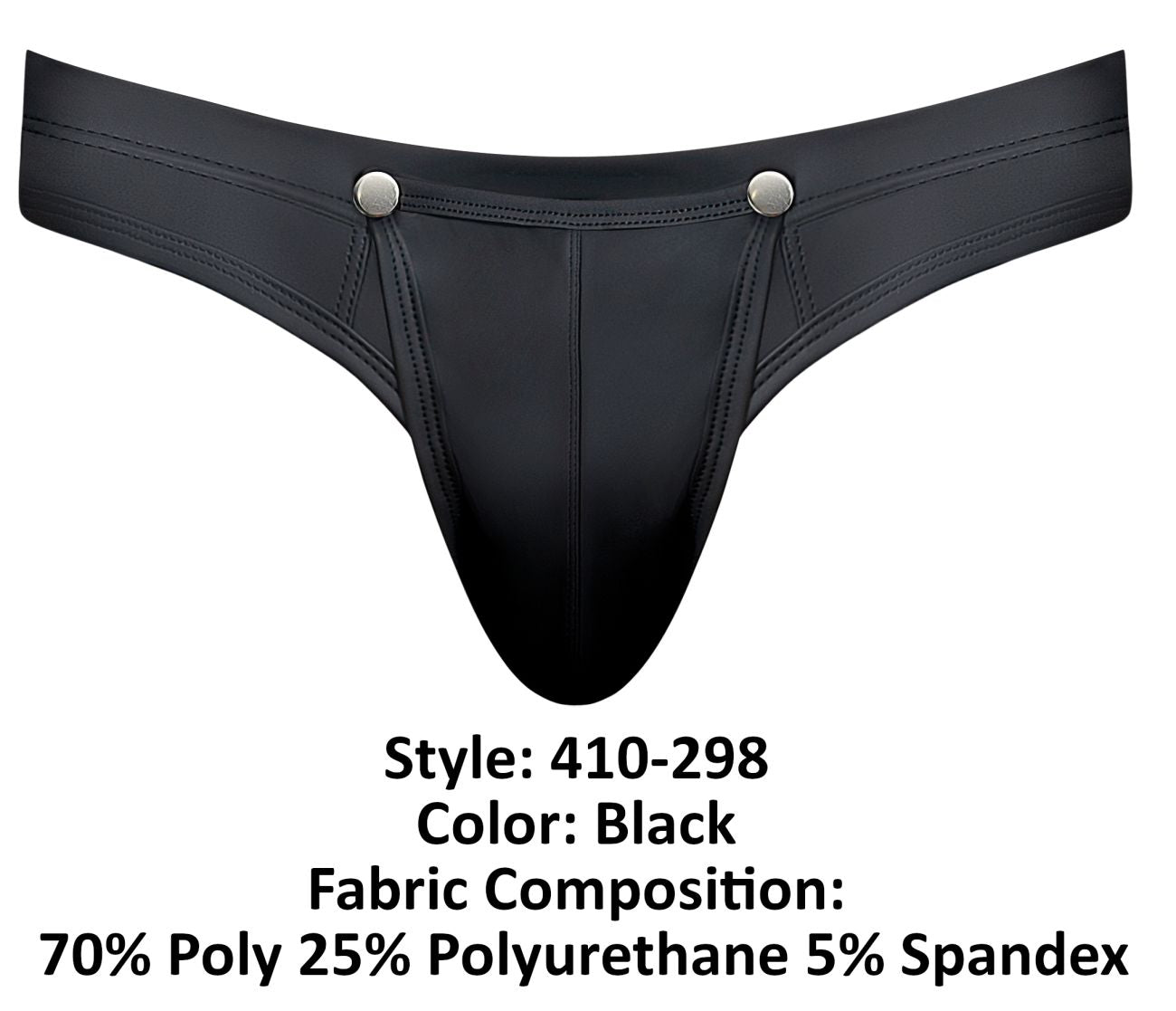 Male Power Men's Underwear 410-298 Oh Snap Snap off Thong Color Black